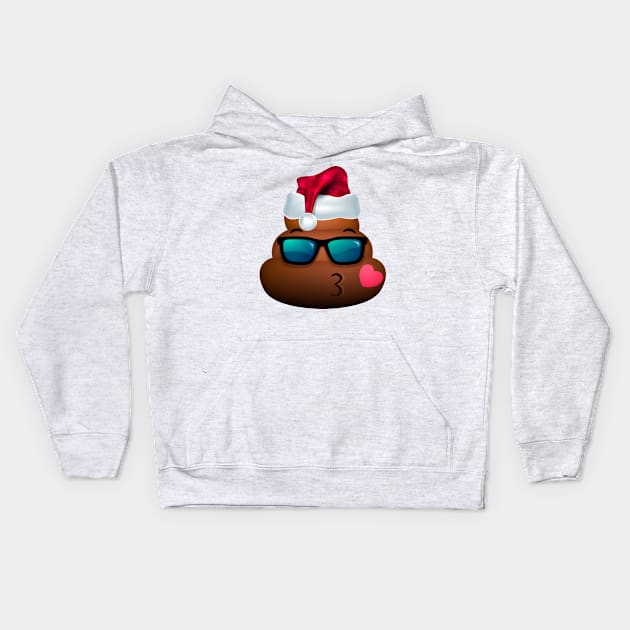 Merry Christmas Emoji For Christmas Kids Hoodie by timegraf